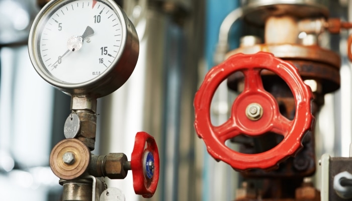 Close-up-water-heater-dials